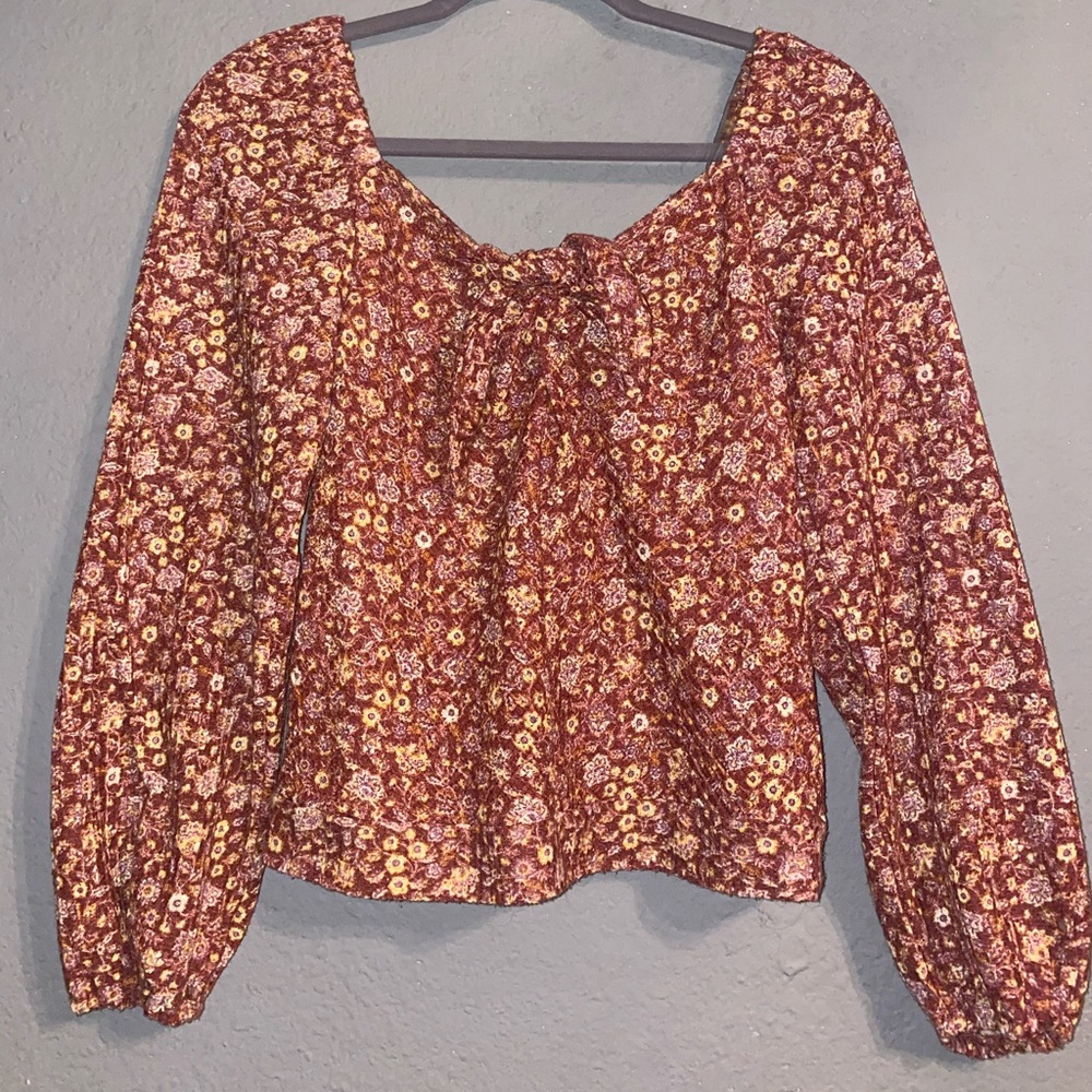 Long sleeve floral tunic